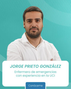 Enfermero de emergencias con experiencia en UCI del Hospital Clínico San Carlos. Docente en la Escuela Nacional de Policía y SAMUR - Protección Civil.